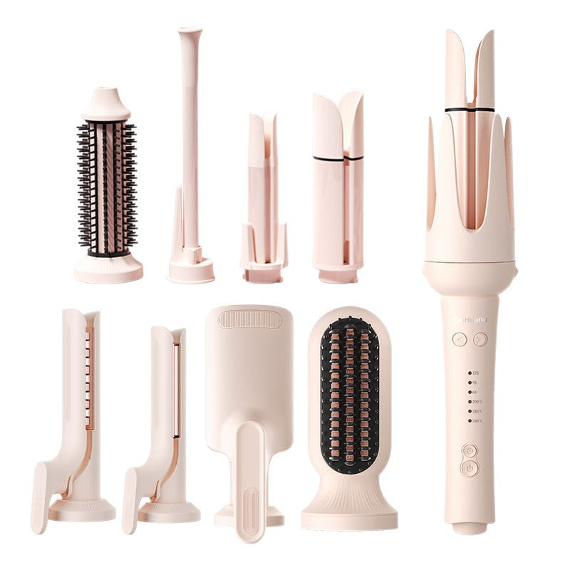 Fully Automatic Curling Iron, 32mm Straightening Comb, Removable Head, 3-in-1, Negative Ion Straightener for Large Waves